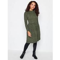 M&Co Animal Print Smock Dress Dark Green