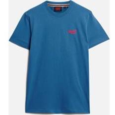 Superdry Men T-shirts Superdry Men's Men's Essential Logo Embroidered T-Shirt Monaco Blue 42/Regular