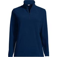 Lands' End Outerwear Lands' End Women's Petite Fleece Quarter Zip Pullover Jacket Deep sea navy