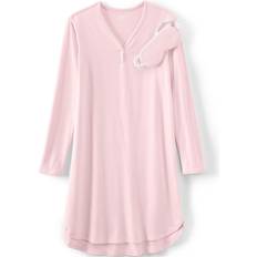 Lands' End Nightgowns Lands' End Women's Cozy Gown Sleep Set Sleeping Gown Mask Soft tea rose