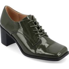 Green - Women Oxford Journee Collection Sylvan Oxford Women's Hunter Green Oxfords Block