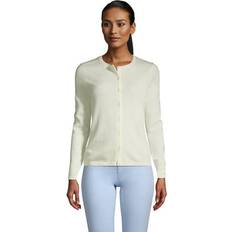 Lands' End Women's Tall Classic Cashmere Cardigan Sweater Fresh ivory