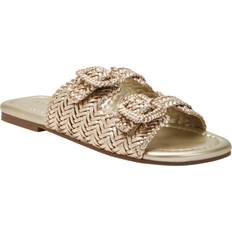 Katy Perry Women's Salvo Buckle Round Toe Sandals Gold