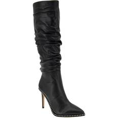 BCBGeneration Women's Harbi Pointy Toe Genuine Leather Boots Black Leather