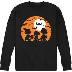 Peanuts Men's Trick Or Treat Graphic Fleece, Black