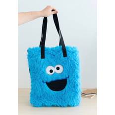 Grupo Erik Sesame Street Cookie Monster Cotton Tote Bag Cotton Shopping Bag 13.8 x 15.8 x 2.2 inches 35 x 40 x 5.5 cm Canvas Bag Cotton Bag Gift Bag Cute Tote Bag Sesame Street Toys