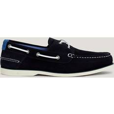 Tommy Hilfiger Men Low Shoes Tommy Hilfiger Suede Flag Boat Shoes DESERT SKY/ANTIQUE BLUE