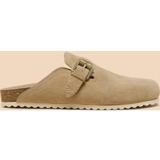 White Stuff Suede Slip On Mules, Natural