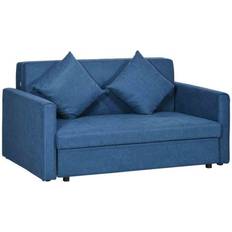 Homcom Convertible Blue Sofa 152cm 2 Seater