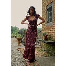 Polka Dots - XL Dresses Free People Butterfly Babe Maxi Dress at in Brown Combo