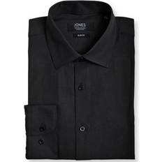 Jones New York Men's Basket weave Dobby Dress Shirt Black