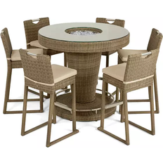 Round Outdoor Bar Sets Garden & Outdoor Furniture Maze Winchester Outdoor Bar Set, 1 Table incl. 6 Chairs