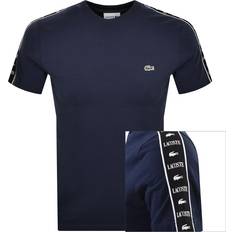 Lacoste L - Men T-shirts Lacoste Shoulder Logo T-Shirt Blue Marine