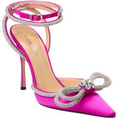 Mach & Mach Satin Pumps With Crystals