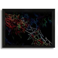 Ophelia & Co Abstract Neon Floral 08 Picture Frame Painting on