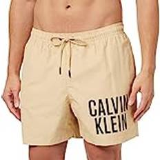 Calvin Klein Beige Swimming Trunks Calvin Klein Drawstring Swim Shorts Intense Power Beige