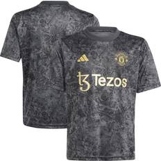 American Football T-shirts adidas Manchester United Training T-Shirt Pre Match Stone Roses Black Kids