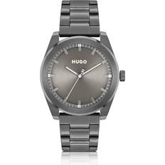 Hugo Link-bracelet with brushed grey