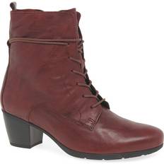 Red - Women Ankle Boots Gabor Easton Womens Ankle Boots 6.5, Dark Red