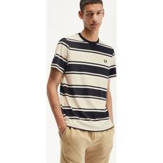 Fred Perry Beige Clothing Fred Perry – Beige t-shirt ränder-Naturlig