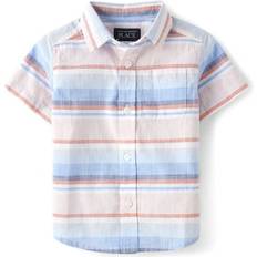 The Children's Place Toddler Boy Short Sleeve Button Up Woven Shirt Sizes 2T-5T