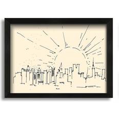 Ophelia & Co Outline of the City 7 Picture Frame Painting on