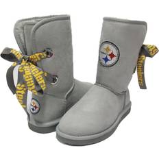 Cuce Women's Pittsburgh Steelers Ribbon Boots Gray