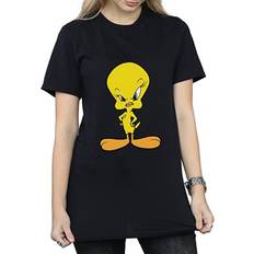 Looney Tunes Angry Tweety Cotton Boyfriend T-Shirt Black