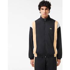 Lacoste Men Outerwear Lacoste Sportsuit Showerproof Track Jacket Black Beige White