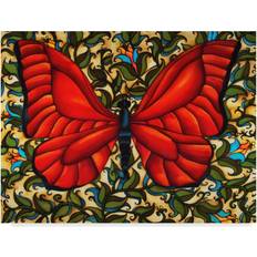 Trademark Fine Art Holly 'Red Butterfly' Canvas