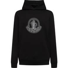 Moncler Clothing Moncler Logo Cotton Hoodie Black