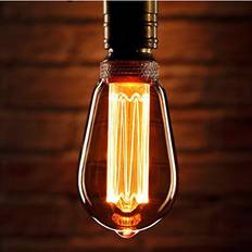 Auraglow Mysa LED Light Bulb – Vintage Retro Rustic Style Decorative Energy Efficient Filament B22 ST64 Classic Shape