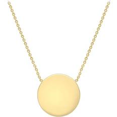 Carissima IBB Personalised 9ct Gold Disc Pendant Necklace, Gold