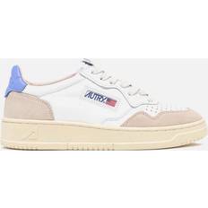 Autry Women's Medalist Leather and Suede Court Trainers Beige