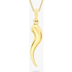 Carissima IBB 9ct Gold Horn Pendant Necklace, Gold