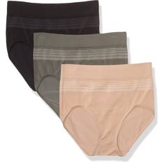 Warner's Warner's womens Blissful Benefits By Warner's Seamless Brief Panty Pack Underwear, Stone/Toasted Almond/Black