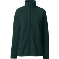 Lands' End Women Outerwear Lands' End Women's School Uniform Full-Zip Mid-Weight Fleece Jacket Evergreen