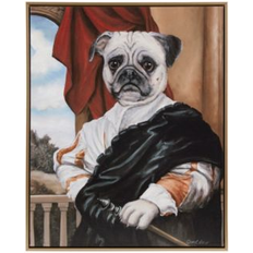 Madison Park Pet Portrait Captain's Guard Pug Framed