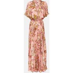 Poupette St Barth Mabelle floral maxi dress pink