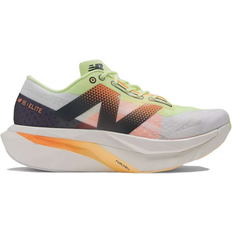 New Balance Men Running Shoes New Balance FuelCell SuperComp Elite v4 M - White/Bleached Lime Glo/Hot Mango