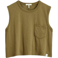 Rag & Bone Mini Slub Pocket Tank Top - Military Olive