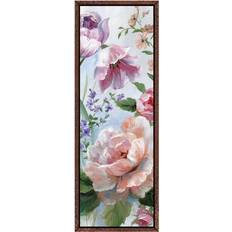 Fleur De Lis Living Romantic Botanical II Classic Brown Framed Art 30.5x91.4cm