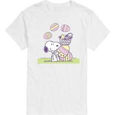 Peanuts Men's Easter Eggs Graphic T-Shirt, White