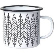 Pluto Design Salix enamel mug White-black