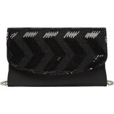 Miss Lulu Black Gorgeous Sequins Evening Clutch Bag Chain Shoulder Bag