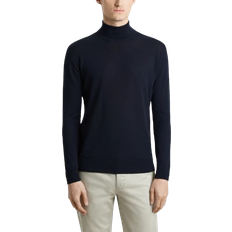 ASKET The Merino Roll Neck Base Layer Top - Dark Navy