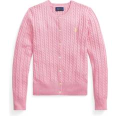 Polo Ralph Lauren Girl's Cable-Knit Cotton Cardigan - Florida Pink/Oasis Yellow