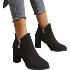 Onbuy Suede Pattern Boots - Black