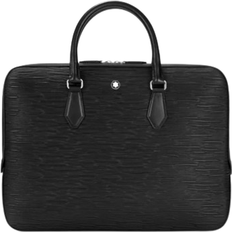 Black - Leather Briefcases Montblanc 4810 Slim Document Bag - Black