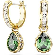 Women Earrings Swarovski Stilla Drop Earrings - Gold/Transparent/Green